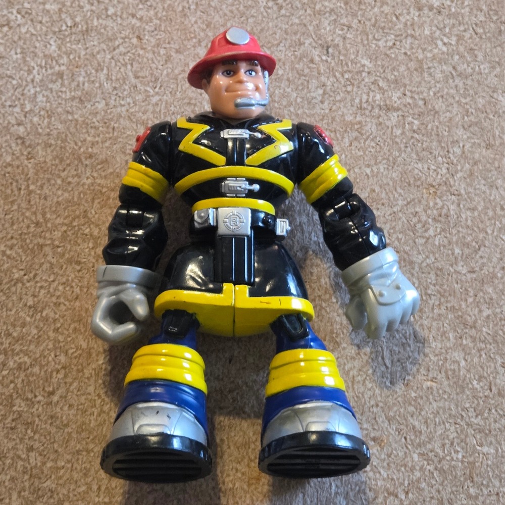 Mattel Rescue Heroes Billy Blazes Firefighter Action Figure 2001 Black‎ 78198